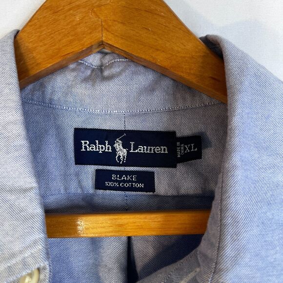 Ralph Lauren Blake 100% Cotton Long Sleeve Button Up Dress Shirt Mens Size XL - Picture 6 of 8